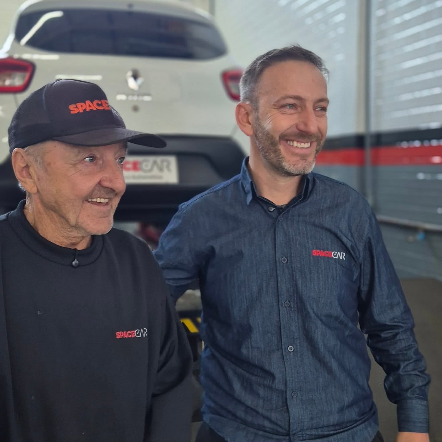 Silomar e seu pai, fundadores da SpaceCar