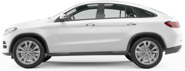 carro branco vista lateral